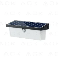 ACK AG60-03851 Solar Led Duvar Apliği Dimli Siyah IP54 211mmx112mmx120mm